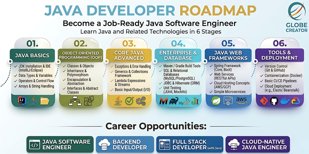 JAVA Classes in Pune at Globe Creater Kothrud with IBM certification and placement support